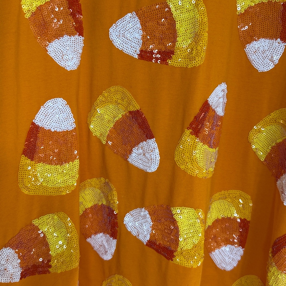Queen of Sparkles Orange Candy Corn Tee